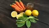 Elixir natural para un hígado sano con zanahorias, miel, limones y diente de león
